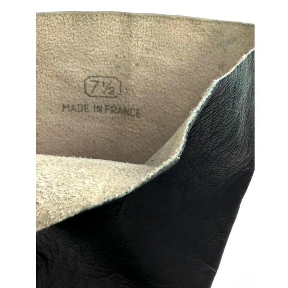 Vintage 1950’s ‘Aris of Paris’ Real Kid Navy Blue Leather Long Gloves - 7 1/2 - Picture 7 of 10